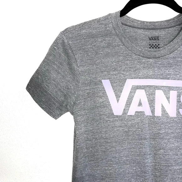 Vans Heather Gray & Purple Short Sleeve Icon Graphic Tee Xsmall Women’s - Picture 4 of 10